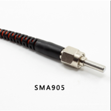 SMA 905 con conector de fibra óptica de metal